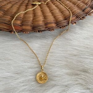 NWT Vintage Old Stock Gold Plated Sombrero Necklace 22k GP